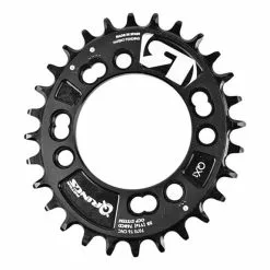 Plateau Rotor VTT QX1 QRings BCD76 De 4 Bras Noir