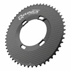 Plateau Rotor Route Qarbon QRings Aero BCD110 De 4 Bras Shimano Noir