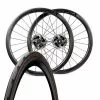 Paire De Roues SpeedSix Quatro 40 Disc Tubeless Ready + Pneu De Route Continental Grand Prix 5000 Pliable -Plateaux Vélo populaire boutique spe kitspeedconti 1