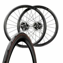 Paire De Roues SpeedSix Quatro 40 Disc Tubeless Ready + Pneu De Route Continental Grand Prix 5000 Pliable