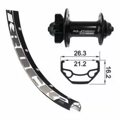 Roue Avant XLC Rody Black Rock 29' Disc IS 6-bolt Essieu Traversant 100 Mm